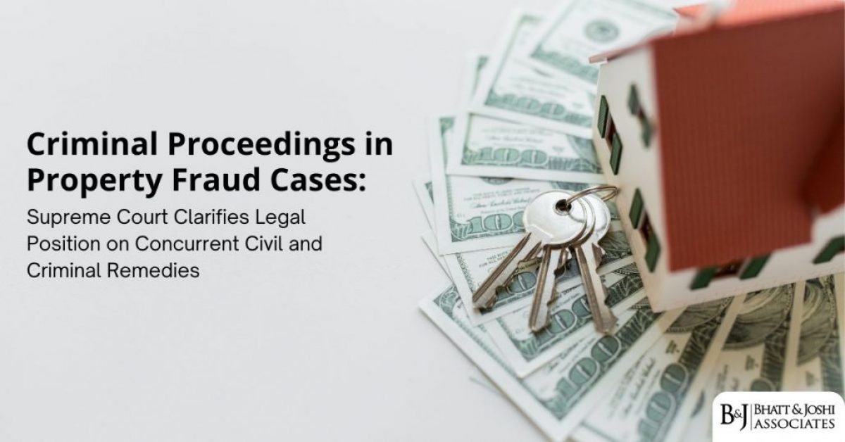Criminal Proceedings in Property Fraud Cases: Supreme Court Clarifies Legal Position on Concurrent Civil and Criminal Remedies