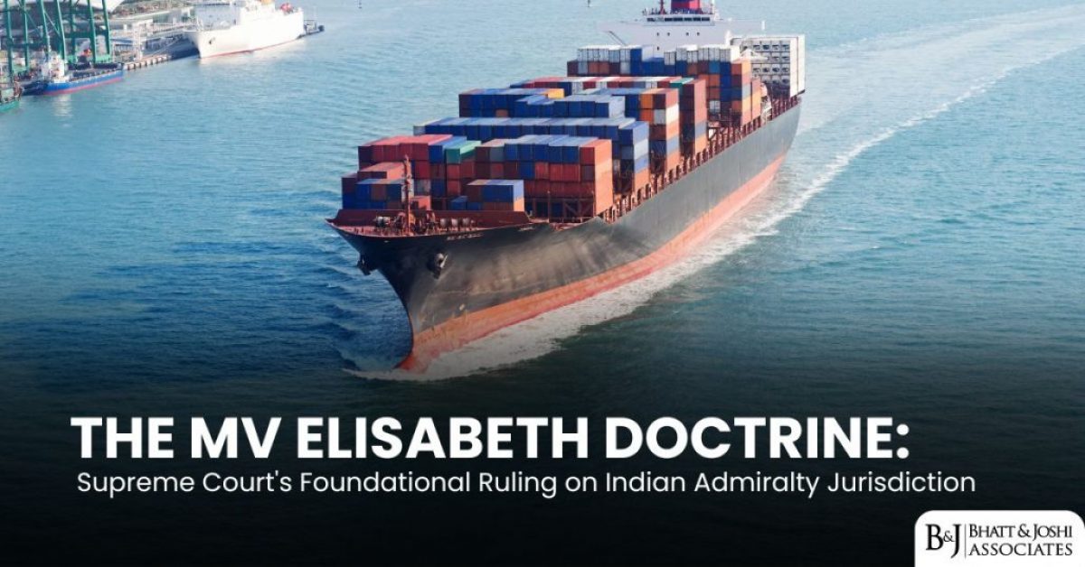 The MV Elisabeth Doctrine: Supreme Court's Foundational Ruling on Indian Admiralty Jurisdiction